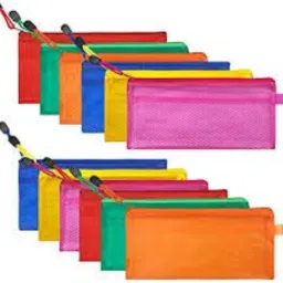 Ideal Return Gift for Kids Plastic Multipurpose Waterproof Zipper Pouches Multicolour Art Polyester Pencil Boxes-image-60