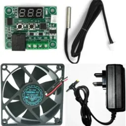 samest 12V DC 12v 2amp Charger 3 inch Fan Temperature Sensor Cooler-30