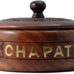 handmade carving CHAPATI BOX masala box,tea,coffee box,chapati box,dry fruit box,sugar pot and pickle box. - 500 ml Wood Pickle Container & Salt Pepper Container, Oil Container, Fridge Container, Spice Container, Tea Coffee & Sugar Container, Grocery Container, Utility Box (Brown, Yellow) Cook and Serve Casserole-1