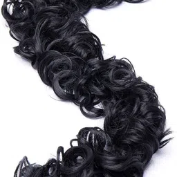 d-divine Women's Frill Extension For Juda Bun Maker & Ponytail, Pack Of 1 (Black) Hair Extension-picture-43
