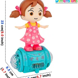 Rotating Bump & Go Musical Dancing Girl Doll With Flashing Lights217-image-48