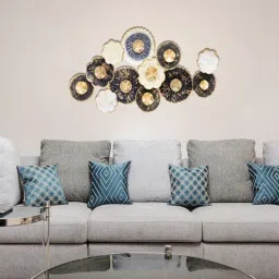decorativs Cosmoliving Grey & Black Iron Wall Art-picture-24