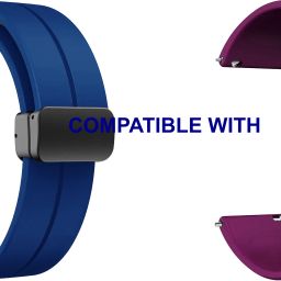 ACM WSM19G22DBLPU3873 Pack of 2 Watch Strap Magnetic Clasp 22mm for Xiaomi Watch S4 Smartwatch (Dark Blue/Purple) Smart Watch Strap-picture-26