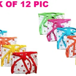 Baby Cotton Cloth Diapers Pack of 12 Medium size-image-43