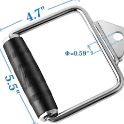 gyming world 0.8 kg Durable D Handle Pair with Rubber Grip & S-Lock. Home Gym Combo image 2