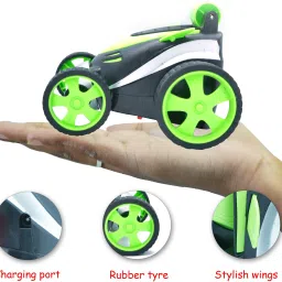 nishchal RC Stunt Car Vehicle 360° Rotating Rolling Radio Control Multicolor19 image 2