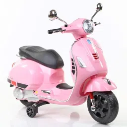 Vespa 12V Electric Ride On Scooter For Kids with Foot Accelerator 3-7Yrs Bike Battery Operated Ride On-image-85