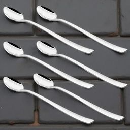 caridge Long Handle Stainless Steel Spoon Set of 6 Stainless Steel Ice Tea Spoon Set-picture-3