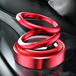 Solar Powered Rotatin Red colour Perfume Car Air Freshener Aroma Oil-image-19