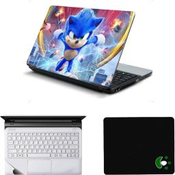 Mitram 3in1 Laptop Accessories Combo 15.6 Inch Sonic Cartoon laptop Skins Stickers, Mouse Pad and Palmrest Skin for HP-DELL-Lenovo-Asus-Acer Laptops || Notebooks Combo Set-image-91