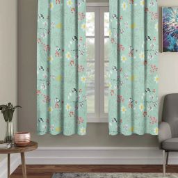 152 cm (5 ft) Polycotton Room Darkening Window Curtain (Pack Of 2)-image-50