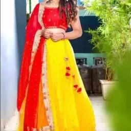 Embroidered Semi Stitched Lehenga Choli-24