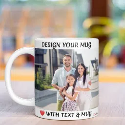 Photo & Text Printed Cup For Birthday , Anniversary Gift White mug+ 211 Ceramic Coffee Mug-image-35