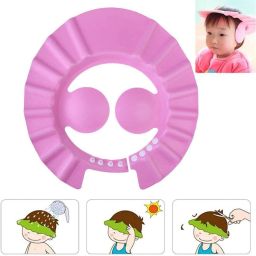 Hair Wash Baby Shower Cap Child Kids Bath Shower Cap Hat Shield for Kids Head.-image-7