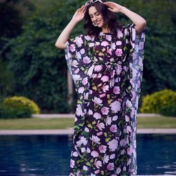 athena Printed, Floral Print Women Black Swimsuit-picture-41