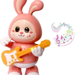 Musical Rabbit Guitarist Toy for Toddlers with Flashing Lights & Sounds for Kids-image-6