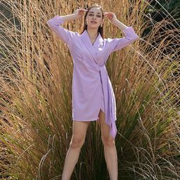 Athena V-Neck Wrap Dress-image-37