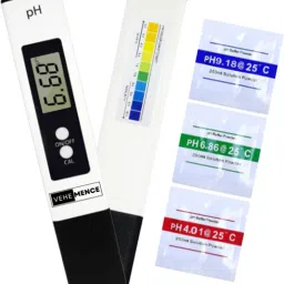 Digital Ph Meter for water testing with 3 buffer powder, Automatic LCD Ph Tester Digital pH Meter-23