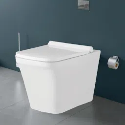 Meta Premium Grade Commode With Soft Close Toilet Seat Cover For Bathroom Bathroom Ceramic Wall Mounted Water Closet P trap With Seat Cover Western Commode-13