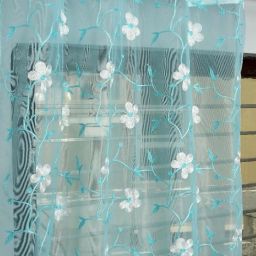 210 cm (7 ft) Tissue Semi Transparent Door Curtain Single Curtain-image-33