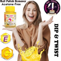 New ADVANCE Nail Polish Remover, Nail Paint Remover! Dip & Twist Instant! Remover, Acetone Free, Enriched with Vitamin E or Vitamin C with Lemon Fragrance. Contains Hydrating Agents & Perfume-15