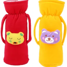 Baby Milk Feeding Bottle Cover with Handle Soft Plush Stretchable, 120-250 ML-image-72
