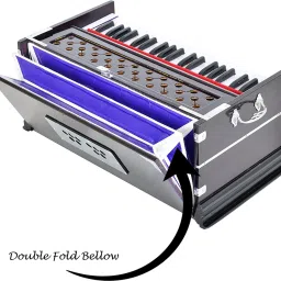 sg musical 3 1/4 Octave, Double Bellow, 39 Keys,7 Stopper FTGHARL29 3.25 Octave Hand Pumped Harmonium image 3
