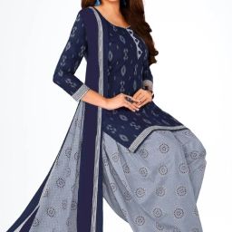 Unstitched Crepe Salwar Suit Material Printed-image-70