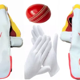 2pc_Red_Ball || Inner Gloves || Leather Wicket Keeping Gloves-image-9