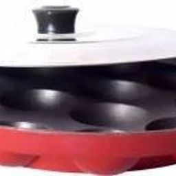 Non Stick 12 Cavity Aluminium Appam Patra Ponganal Pan Guntapongadalu Pan Paniyaram Pan Litti Maker Appe Pan with Lid (Aluminium - Red- Panniyarkal Non Stick - Appam Patra Non Stick with Lid Appam Maker) Paniarakkal with Lid 0.5 L capacity 22.7 cm diameter-6