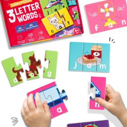 3 Letter Words Puzzle Game Toy for Kids | Learn to Spell with Colourful Pictures-10