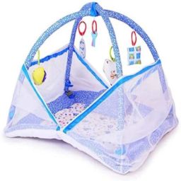 Polyester Infants Washable Baby Kick and Play Gym with Mosquito Net and Baby Bedding Set Mosquito Net-image-24