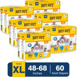Adult Diaper Tape Style,Extra Large,Waist 120-170cm,Unisex Pack of 6(60 count) - XL-image-77