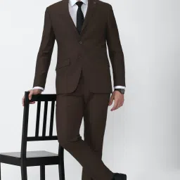 Men Single Breasted - 2 button Solid Suit-image-90