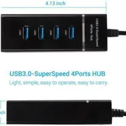 Etake High Quality 4 Port High Speed 3.0 USB Hub USB Adapter image 3