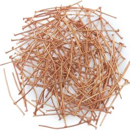 Flat head pins for bead jewellery and other jewelry making - 200 pcs (Copper)-image-40