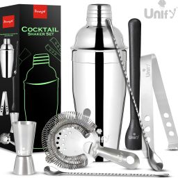 Unify 6 Pieces Bartender Kit | Cocktail Shaker Set Home Bar & Parties Bar Set-image-4