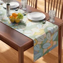 petal home Gondi (71x13) Green & Yellow Cotton Table Runner-picture-33