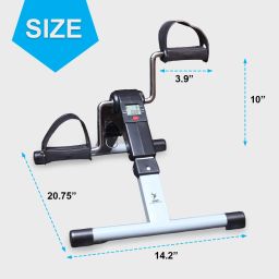 zaiz FITNESSSMB-100MiniCyclePedalExerciserwithFixing StrapAdjustableResistance Mini Pedal Exerciser Cycle image 4