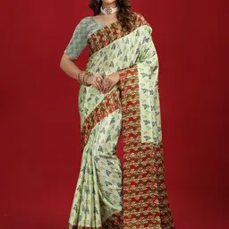 NIRMAL CREATION Floral Printed Pure Crepe Saree-picture-18