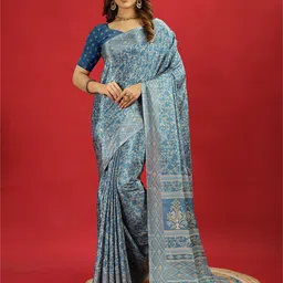 NIRMAL CREATION Floral Pure Crepe Saree-picture-39