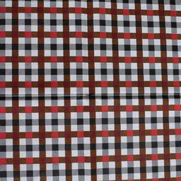 Kuber Industries Maroon & White Checked 4 Seater Rectangle Shape Table Cover image 5