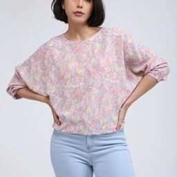 IDK Floral Printed Extended Sleeves Top-image-91