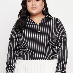 NABIA Plus Size Striped Regular Top-picture-7