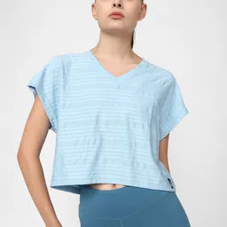 Reebok Blupea Perforated Self Design V-Neck T-Shirt-picture-15