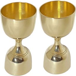 30 x 60 ML Brass Peg Measures Liquor Drinks Measurement Plain - Set of 2 Piece 2 - Piece Bar Set-image-30