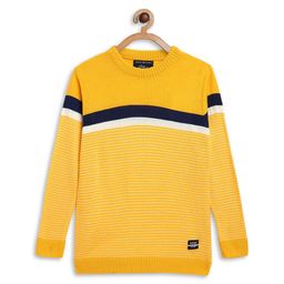 Octave Boys Yellow & White Striped Pullover-picture-35