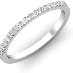 Silver Diamond Platinum Plated Ring-image-5