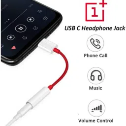 Ailkin OnePlus Type C to 3.5 mm Jack Audio Connector Upgraded Oneplus Type C to 3.5 mm Jack with Noise Cancelling Phone Converter image 2