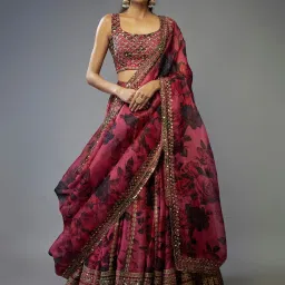 Embroidered Semi Stitched Lehenga Choli-image-15
